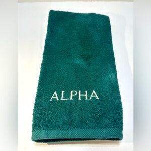 Vintage Golf Towel ALPHA (green) Made In America